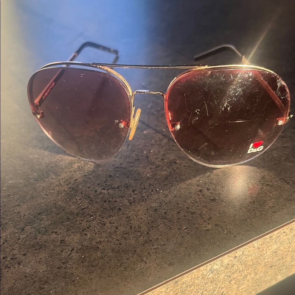 D&G Gold Frame Sunglasses